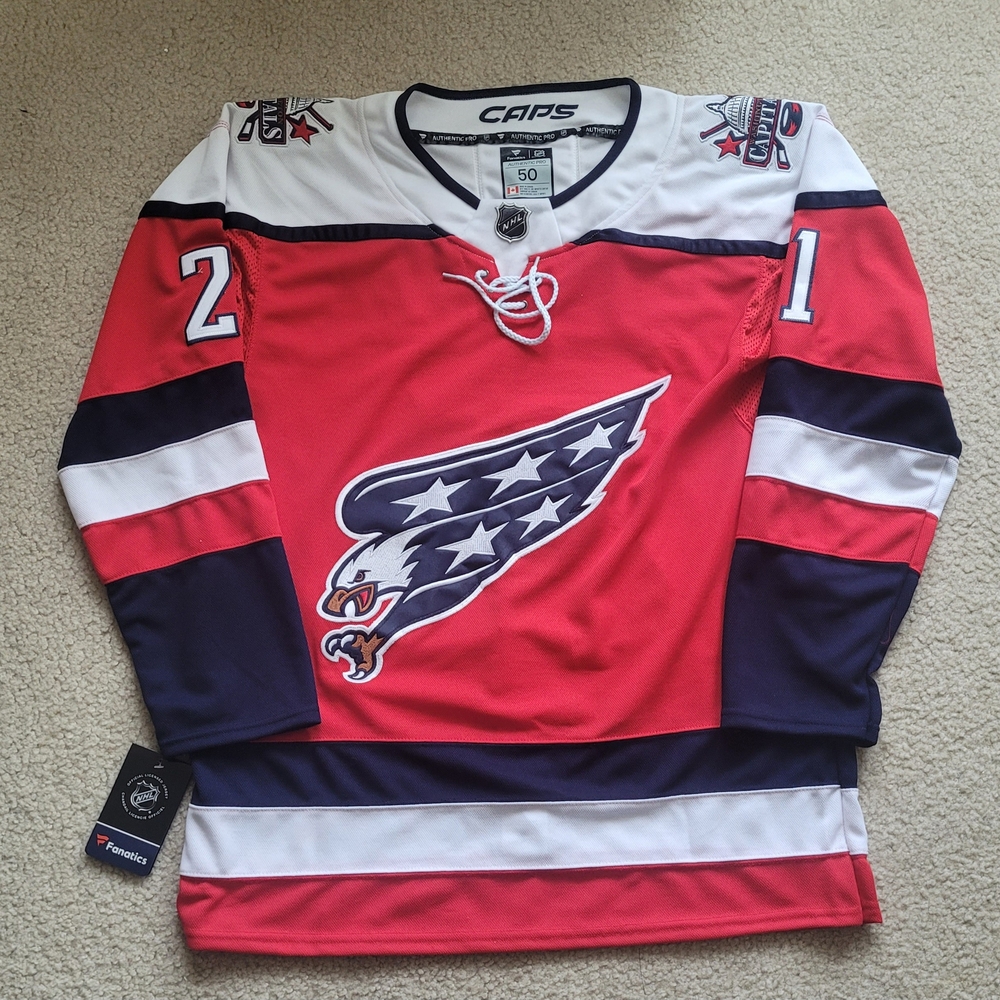 Washington Capitals Aliaksei Protas #21 Stitched NHL Jersey Men 50